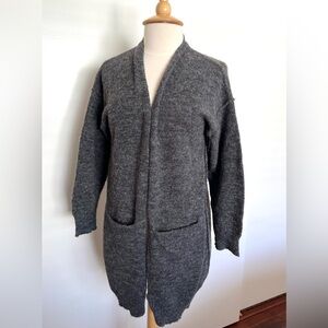 Anthro gray open front cardigan